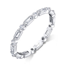 Load image into Gallery viewer, Eternity Baguette and Round Diamond Band
