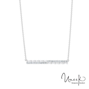 Baguette and Round Bar Necklace