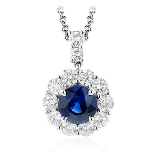 Simon G Sapphire and Diamond Pendant