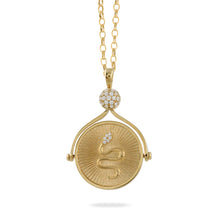 Load image into Gallery viewer, DOVES Spinner Snake Medallion Pendant
