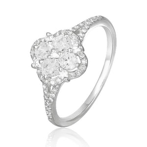 Clover Style Diamond Ring