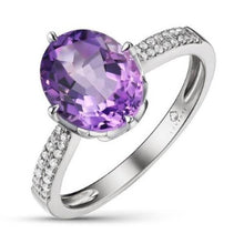 Load image into Gallery viewer, SOLD Amethyst and Diamond Ring
