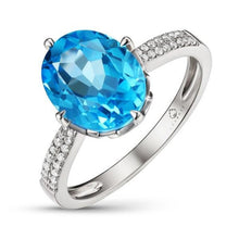 Load image into Gallery viewer, Blue Topaz and Diamond Ring
