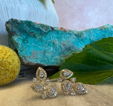 Load image into Gallery viewer, Pear Shape Halo Diamond Earrings
