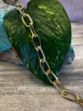 Load image into Gallery viewer, Oval Link with Diamond Link Bracelet
