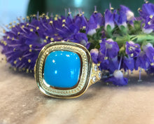 Load image into Gallery viewer, Cushion Turquoise Ring
