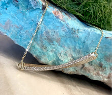 Load image into Gallery viewer, Textured Gold and Diamond Necklace
