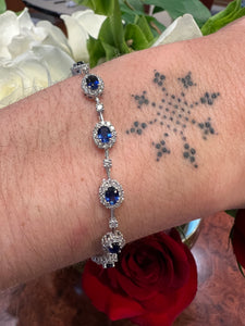 Simon G LB2217 Sapphire and Diamond Bracelet