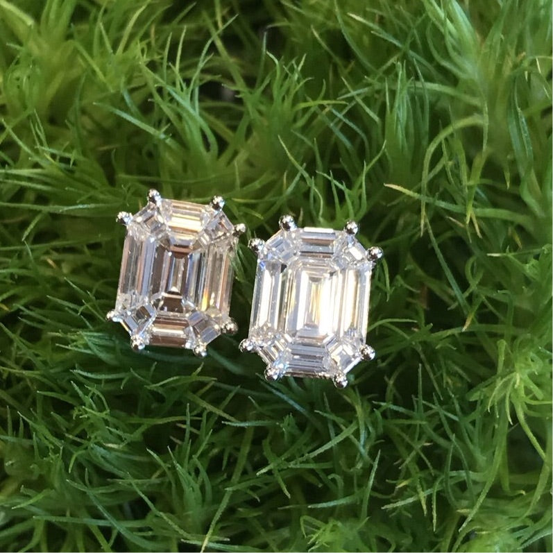 Mosaic Diamond Earrings-1.50 ctw