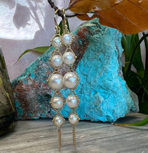 Amali Textile Pearl Earrings