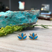Load image into Gallery viewer, Triple Turquoise Earrings
