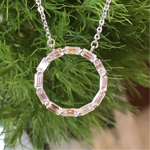 SOLD Baguette Circle Necklace