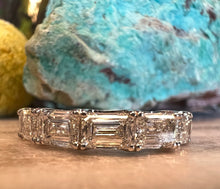 Load image into Gallery viewer, Emerald cut Diamond Band
