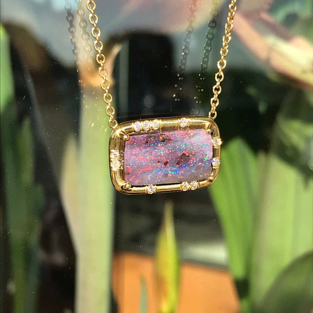 Lauren K Sprinkle Opal Necklace