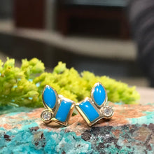 Load image into Gallery viewer, Kabana Double Turquoise Earrings
