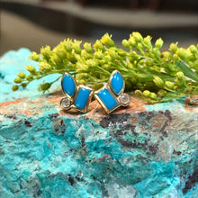Load image into Gallery viewer, Kabana Double Turquoise Earrings
