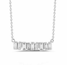 Load image into Gallery viewer, Baguette Diamond Bar Necklace
