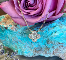 Load image into Gallery viewer, Large Clover Diamond Necklace
