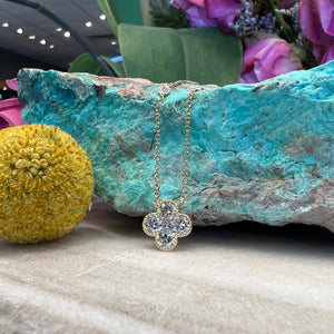 Large Clover Diamond Necklace