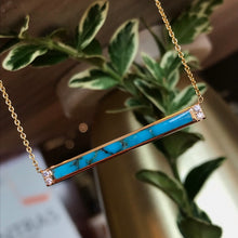 Load image into Gallery viewer, Turquoise Bar Necklace

