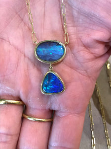 Lauren K Double Opal Pendant