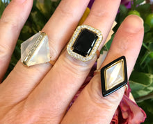 Load image into Gallery viewer, DOVES Gatsby Onyx and Mother of Pearl Ring
