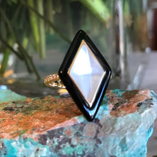 Load image into Gallery viewer, DOVES Gatsby Onyx and Mother of Pearl Ring
