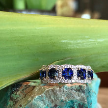 Load image into Gallery viewer, Cushion Sapphire and Diamond Ring
