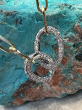 Load image into Gallery viewer, Paperclip Chain with Pave set Diamond Lock

