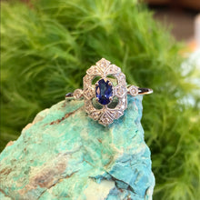 Load image into Gallery viewer, Vintage Sapphire Tiara Style Ring
