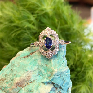 Vintage Sapphire Tiara Style Ring