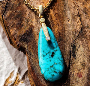 Alex Sepkus Sticks and Stones Turquoise Pendant